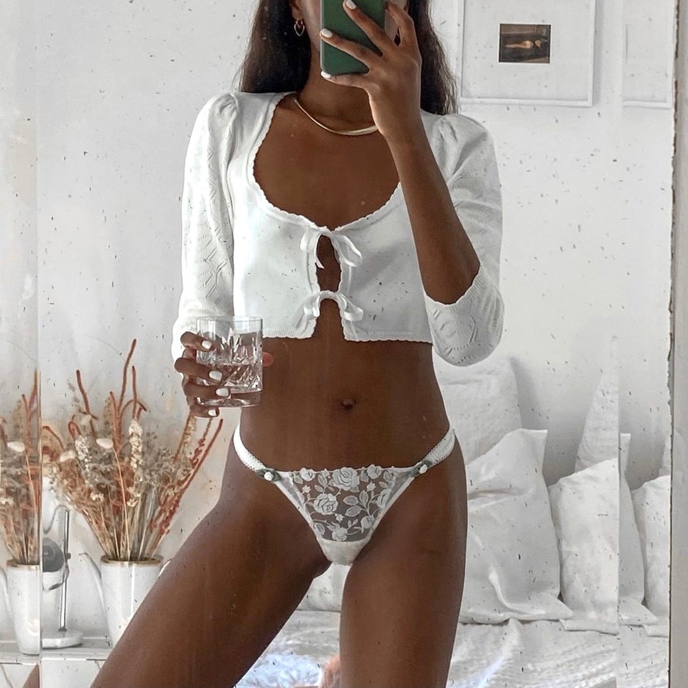 For Love & Lemons Pointelle Knit Cardigan - Picture 5 of 8